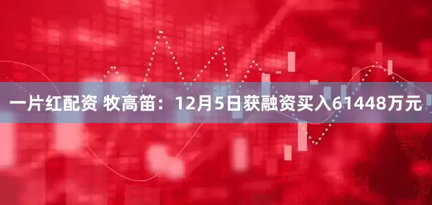 一片红配资 牧高笛：12月5日获融资买入61448万元