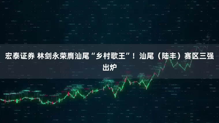 宏泰证券 林剑永荣膺汕尾“乡村歌王”！汕尾（陆丰）赛区三强出炉